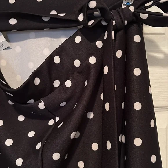 Polka Dot Skirt - Black and White Plus Size 22/24 - Picture 2 of 3